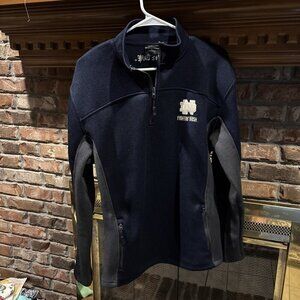 Notre Dame Fighting Irish Men's Color Block Quarter-Zip Pullover Size Medium